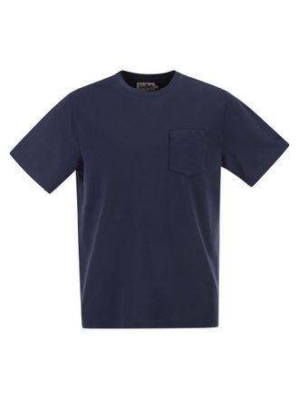 MC2 Saint Barth Stretch-Baumwoll-Piqu&eacute;-T-Shirt mit aufgesetzter Tasche