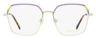 Emilio Pucci EP5210 Color-Block Square Eyeglasses - Gold