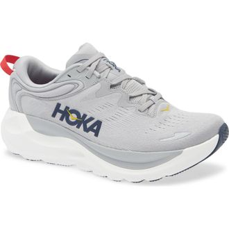 Hoka One One Gaviota 6 Stability Running Shoe in Stellar Grey /Stardust at Nordstrom, Size 12
