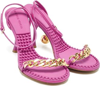 Bottega Veneta Sandali Dot con catena - Rosa