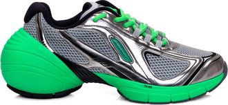 Givenchy Green And Silver Tk-mx Runner Sneakers