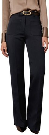 Reiss Priya Flared Pants in Navy at Nordstrom, Size 8 Us