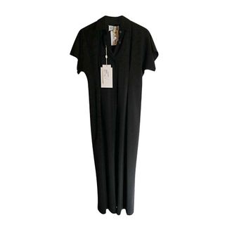 Maison Margiela Black Wool Mid-Length Shirt Dress Size S