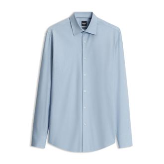 BOSS Slim-fit shirt in cotton-blend flannel