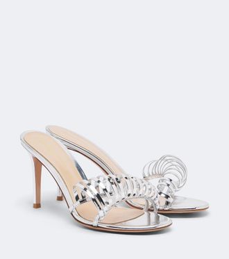 Gianvito Rossi Metallic leather mules