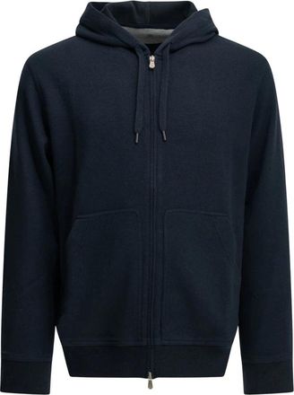 Brunello Cucinelli Felpa con zip - - Sweatshirts & Hoodies - Uomo - Blu - L