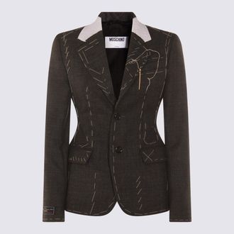 Moschino Jackets Blacks And Greys-Donna