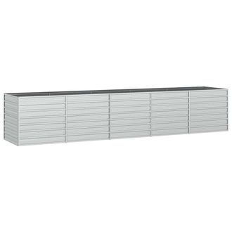 Berkfield Home Garden Raised Bed 400x80x77 cm Galvanized Steel Silver | Size: 400 x 80 x 77 cm