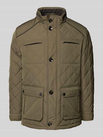 Bugatti Steppjacke mit Stehkragen in Oliv, Gr&ouml;&szlig;e 54
