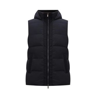 PESERICO Jassen, Heren, Blauw, M, Polyester, Gilet met capuchon en rits