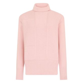 Malo Textured Turtleneck Jumper - female - Malo - Turtlenecks - Pink - M - Knitwear