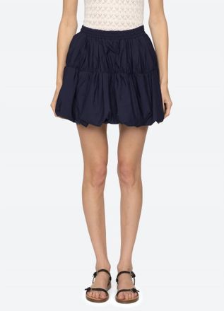 Sea New York Mirian Mini Bubble Skirt In Navy