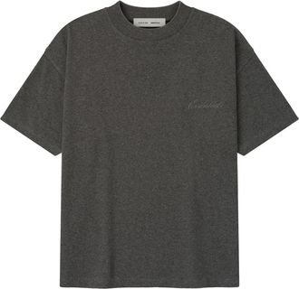 Fear of God Classic T-shirt met korte mouwen - Heren - T-shirts - Grijs - XS - Leer - Tops