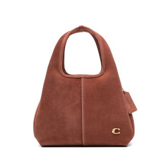 Coach Lana Logo-detail Suede Tote Bag