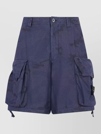 Stone Island cargo shorts ripstop fabric belt loops