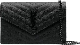 Saint Laurent Cassandre Leather Wallet-on-chain