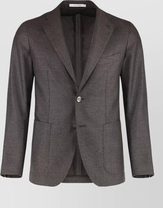 Tagliatore virgin wool single-breasted suit jacket
