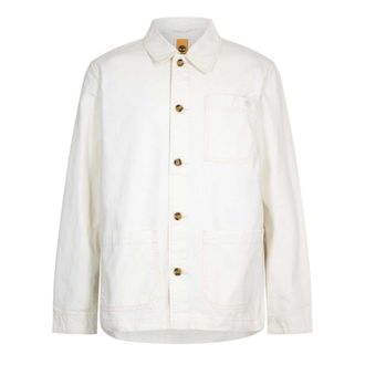 Timberland Mens Canvas Field Jacket (Vintage White) - Navy Cotton - Size X-Large