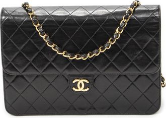Chanel Vintage Push Lock Straight Flap schoudertas
