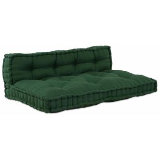 vidaXL Coj&iacute;n Para Sof&aacute; Pallet 2 Pcs Verde Tela Vidaxl