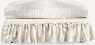 Anthropologie Bowen Sorrento Stripe Ruffle Ottoman