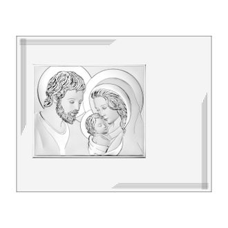 OEM Cuadro Moderno Plateado De La Sagrada Familia Sobre Tabla Blanca 25x20 Tama&ntilde;o: 25x20cm Sku: Vl872bi