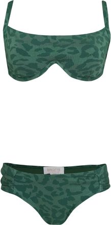 Brigitte Bikini Diana con stampa - Verde