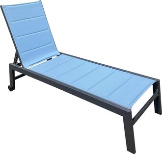 Happy Garden Tumbona Barbados De Textileno Gris-azul Aluminio Antracita