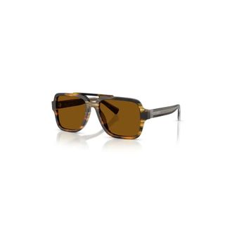 Dolce & Gabbana Dg4544 Zonnebril - Heren - Accessoires - Bruin - Maat: 56 MM Polyamide