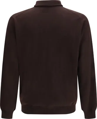 Lardini Turtleneck Fleece Wool Sweater - Brown