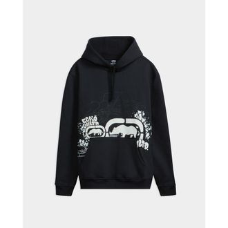 Ecko Graffiti Across the City Hoodie in Vintage Black at Nordstrom, Size X-Large