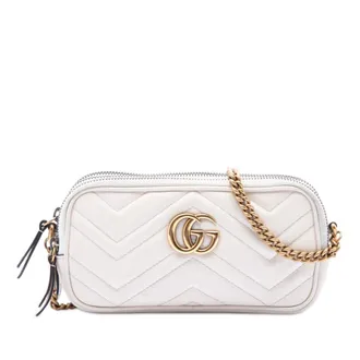 Gucci Pre-owned Gucci Mini GG Marmont Matelasse Calfskin Triple Zip Crossbody Ladies Z80QTL0K2JPCQM39
