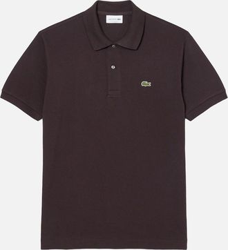 Lacoste Mens Lacoste L1212 Classic Fit Polo - Brown - Size: 40