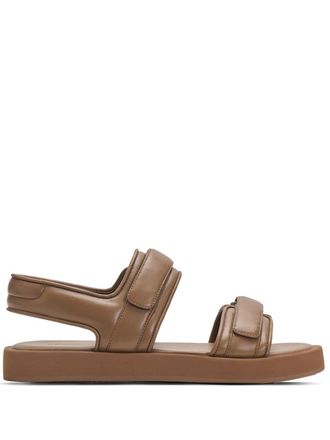 12 Storeez padded leather sandals - Neutrals