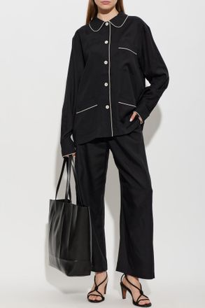 Toteme Silk Shirt, Womens, Black
