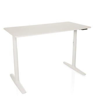hjh OFFICE escritorio regulable el&eacute;ctricamente en altura Placa MDF, armaz&oacute;n de