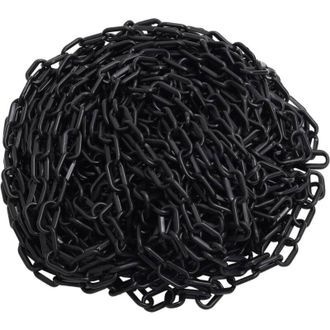 vidaXL Catena Segnaletica Nera 100 m &Oslash;6 mm in Plastica - Vidaxl
