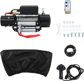 vidaXL Winch El&eacute;ctrico Pvc Negro Vidaxl
