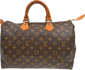 Louis Vuitton Speedy Handbag Monogram Canvas Brown Canvas Handbag (Pre-Owned)