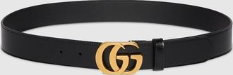 Gucci Cut GG Marmont Belt, Size Gucci 100, Black, Leather