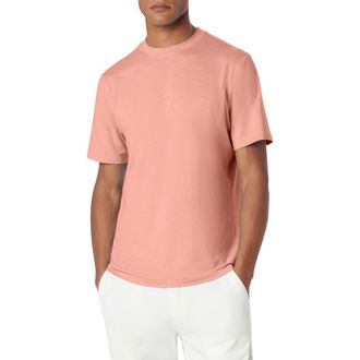 Bugatchi Crewneck Performance T-Shirt in Salmon at Nordstrom Rack, Size Xx-Large