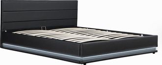 Habitat et Jardin Habitat Et Jardin - Cama Con Led anastasia- 140 X 190 Cm - Negro