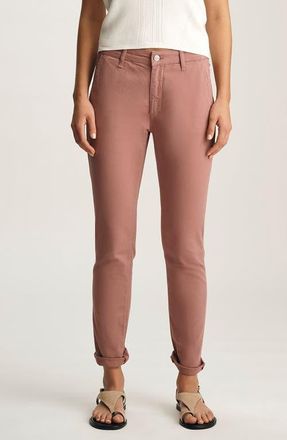Mavi Kathleen Mid Rise Slim Stretch Twill Chino Pants in Old Magenta Twill at Nordstrom, Size 28 X 28