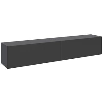 Selsey Selsey Olio - Mueble Tv Con Dos Puertas Abatibles - 175 Cm - Negro