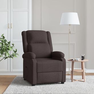 vidaXL Vidaxl Sill&oacute;n Reclinable De Tela Marr&oacute;n Oscuro