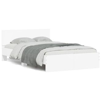 Berkfield Home Bed Frame without Mattress White 135x190 cm Double