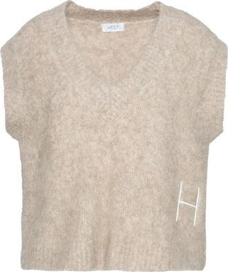 H&eacute;st V-hals Truien - Dames - V-hals truien - Beige - XS - Truien & Vesten