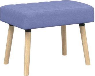 vidaXL Banco Con Tapizado En Canal Azul Jeans 60 X 40 X 45 Cm Tela Vidaxl