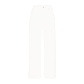 Brunello Cucinelli Broeken, Dames, Wit, S, Katoen, Hedendaagse Vierkante Broek