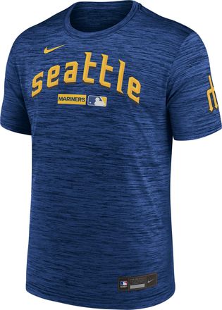 Nike Seattle Mariners City Connect Velocity Nike Mens Dri-FIT MLB T-Shirt in Blue | 02ER4EWMVR-HR3